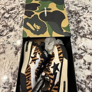 A Bathing Ape BAPE Road Sta sneakers in limited edition tiger animal print